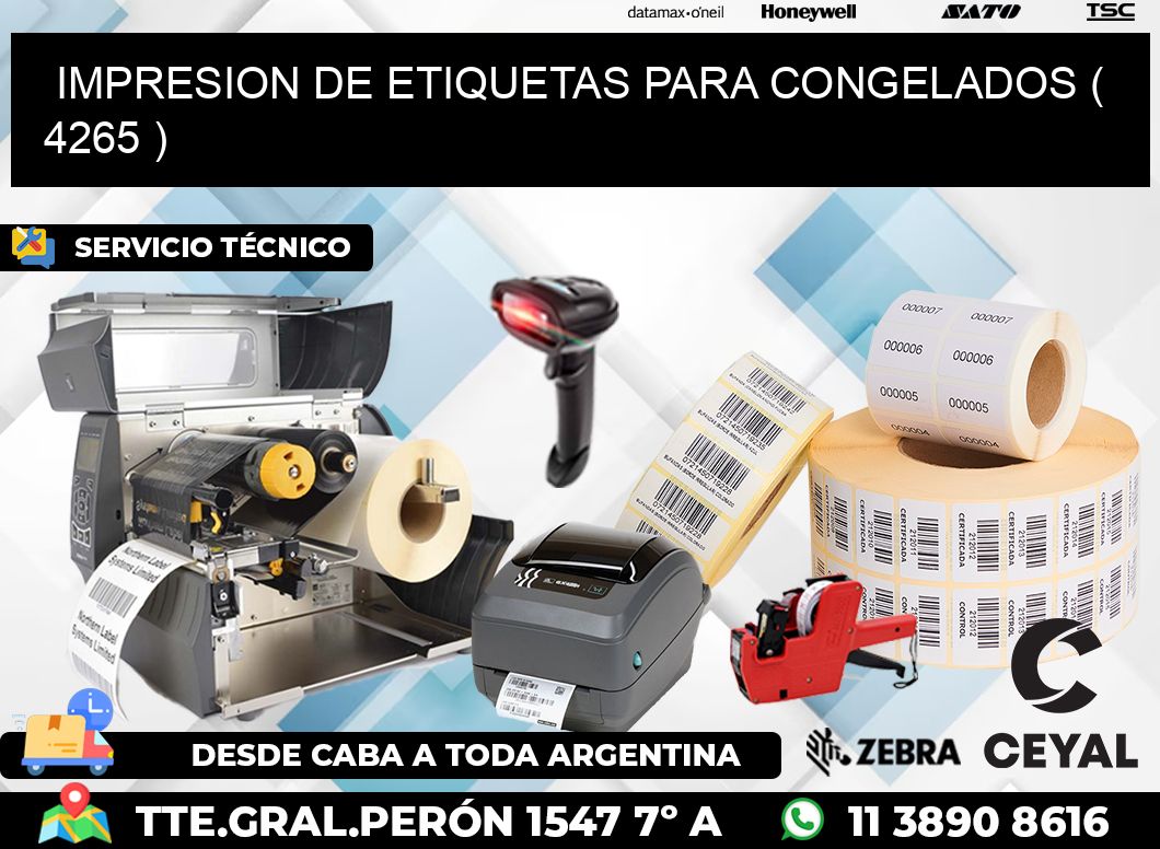 IMPRESION DE ETIQUETAS PARA CONGELADOS ( 4265 )