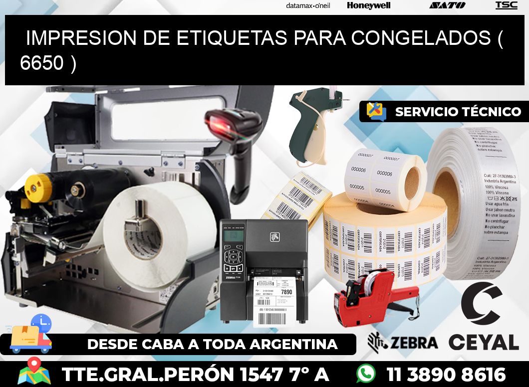 IMPRESION DE ETIQUETAS PARA CONGELADOS ( 6650 )