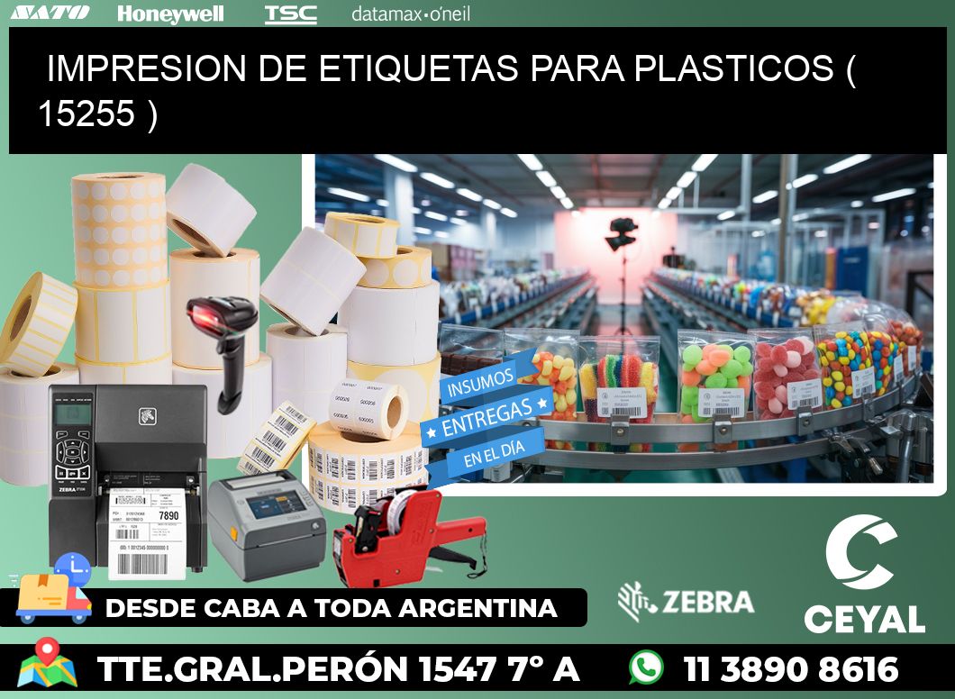 IMPRESION DE ETIQUETAS PARA PLASTICOS ( 15255 )