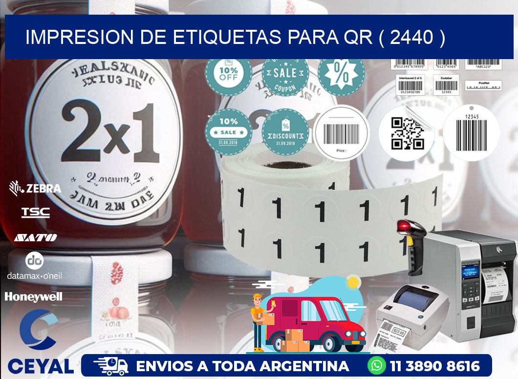 IMPRESION DE ETIQUETAS PARA QR ( 2440 )