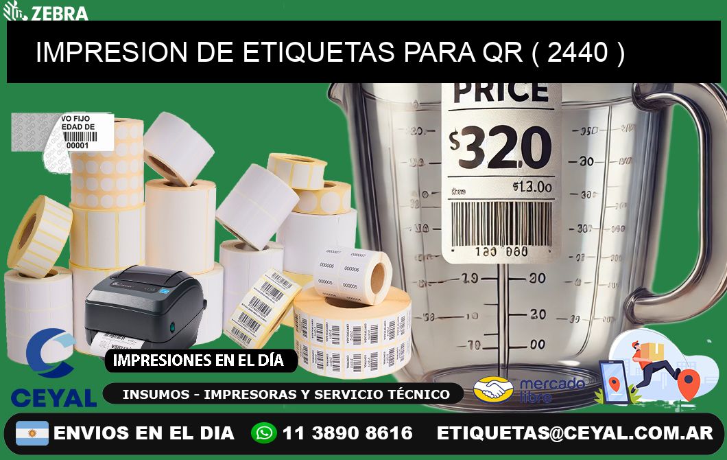 IMPRESION DE ETIQUETAS PARA QR ( 2440 )