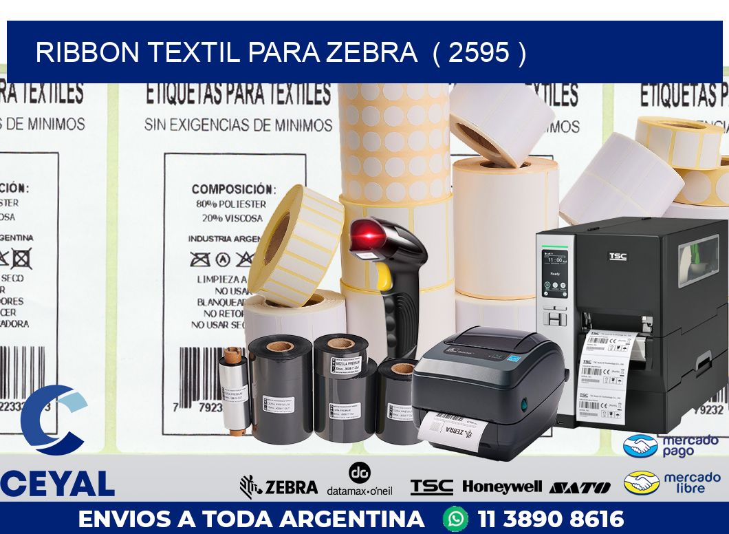 RIBBON TEXTIL PARA ZEBRA  ( 2595 )