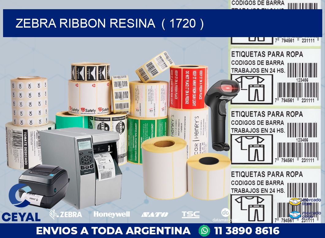 ZEBRA RIBBON RESINA  ( 1720 )