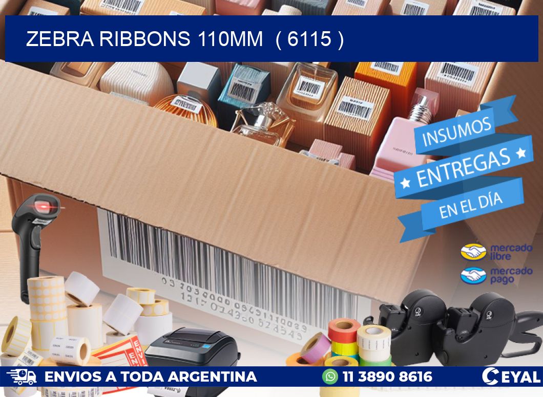 ZEBRA RIBBONS 110MM  ( 6115 )