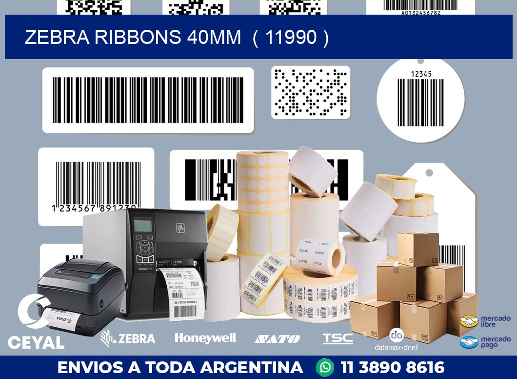 ZEBRA RIBBONS 40MM  ( 11990 )
