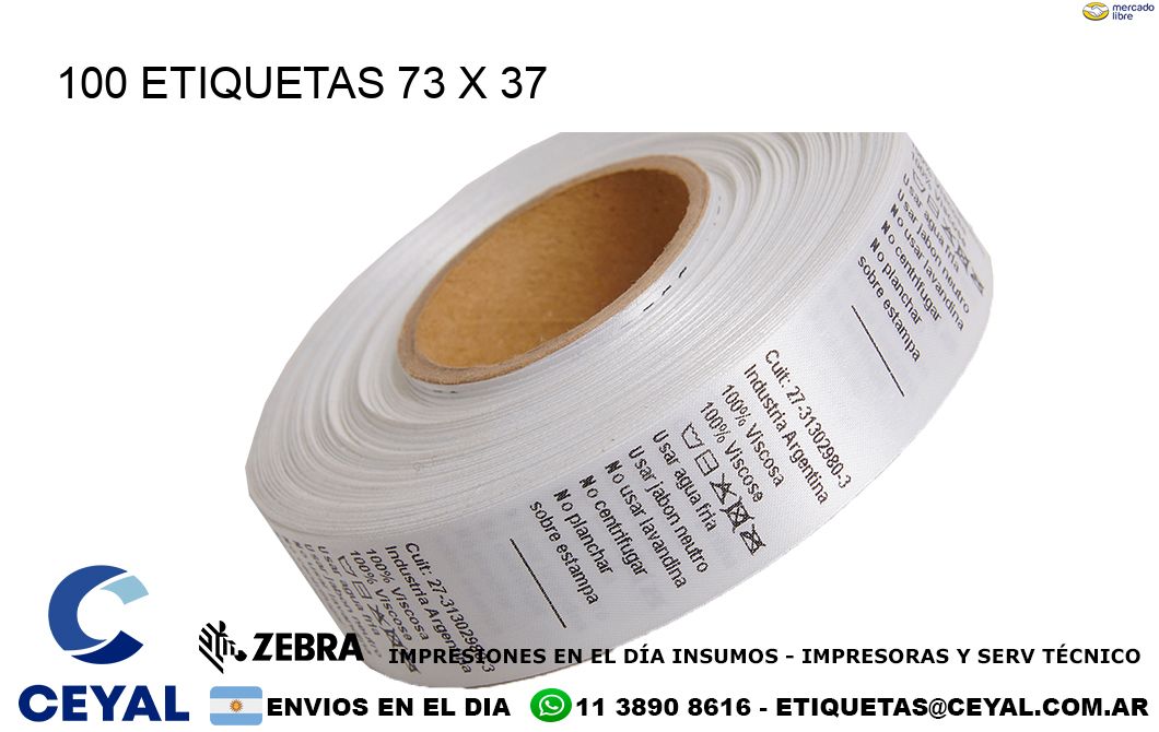 100 ETIQUETAS 73 x 37