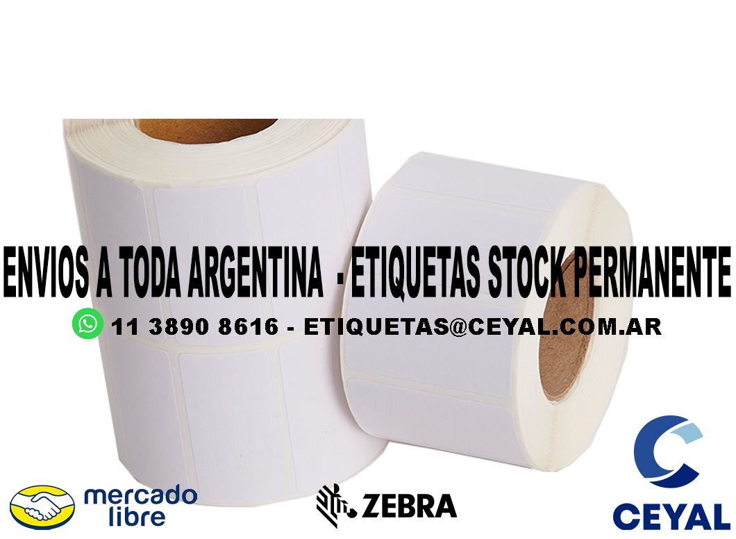 1000 ETIQUETAS PAPEL 70 x 64 ENVIOS ARGENTINA