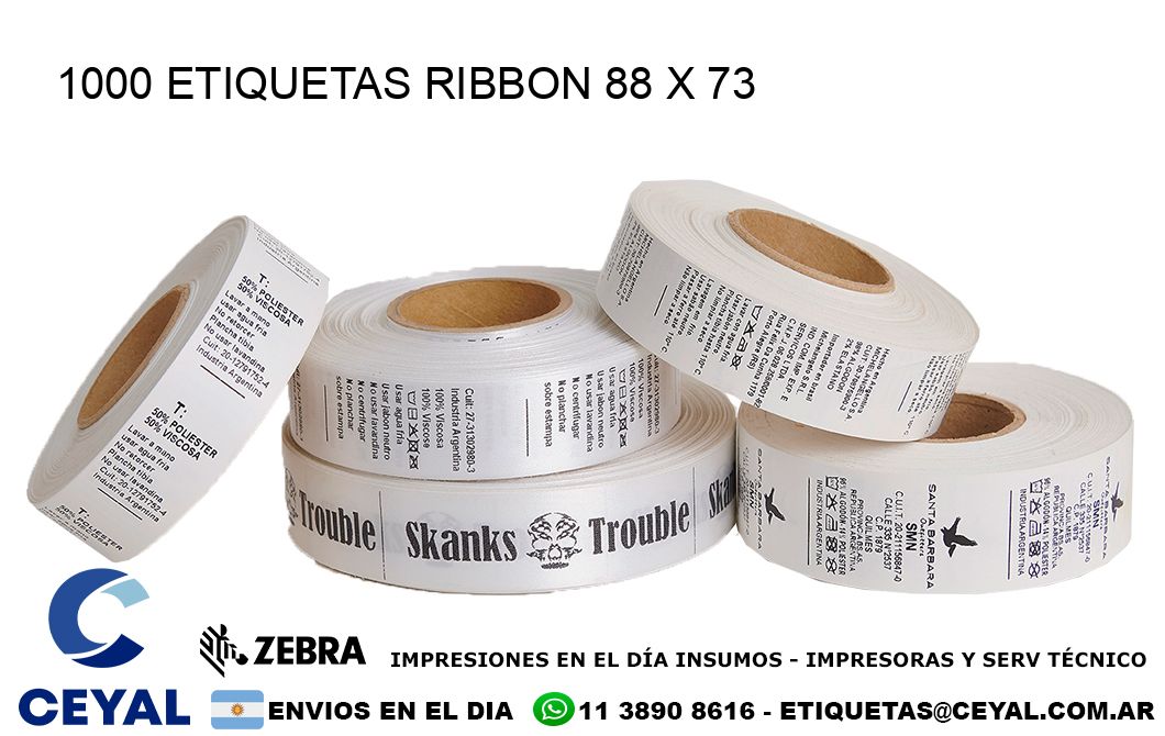 1000 ETIQUETAS RIBBON 88 x 73