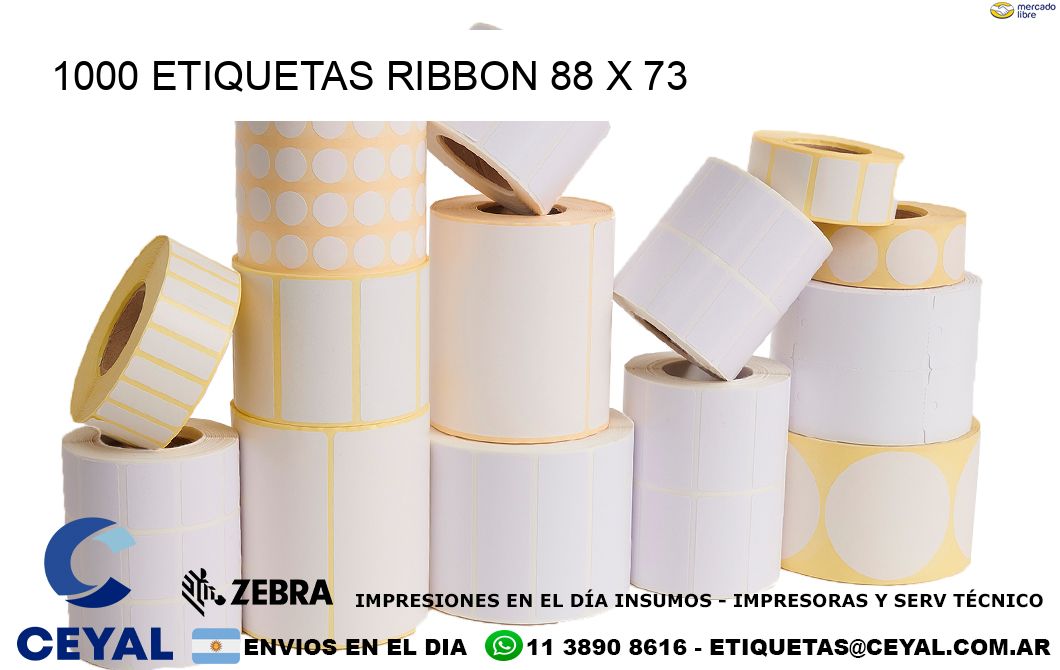 1000 ETIQUETAS RIBBON 88 x 73