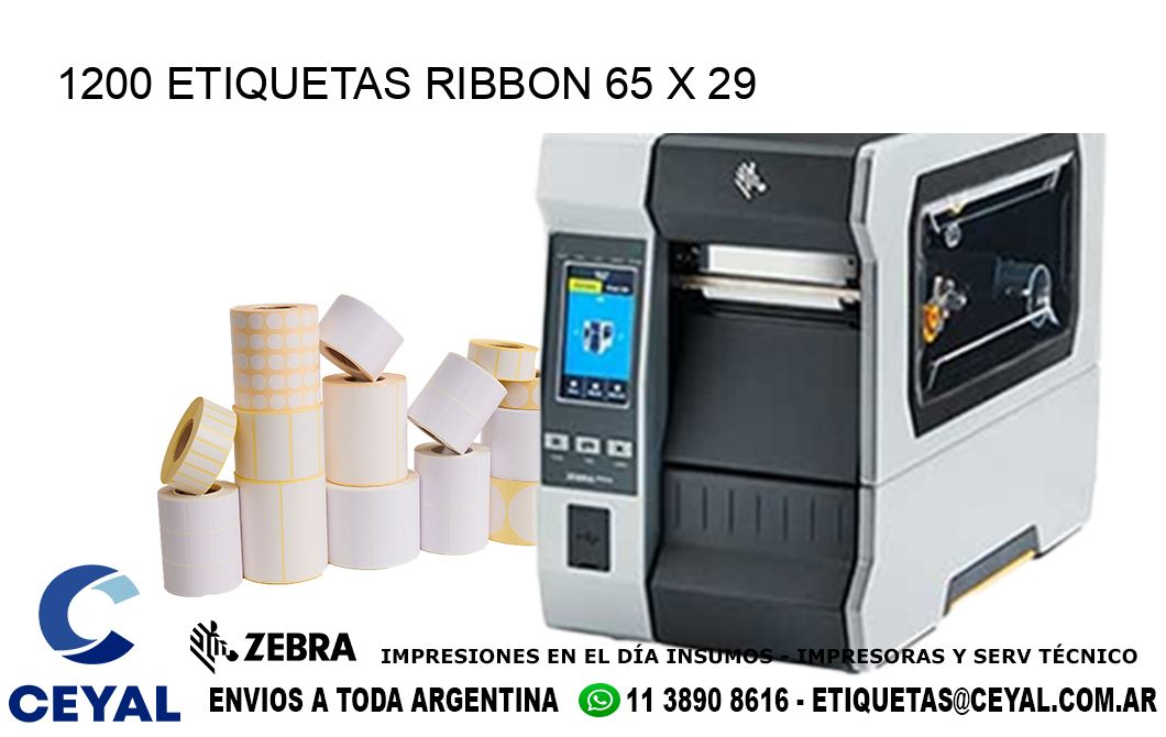 1200 ETIQUETAS RIBBON 65 x 29