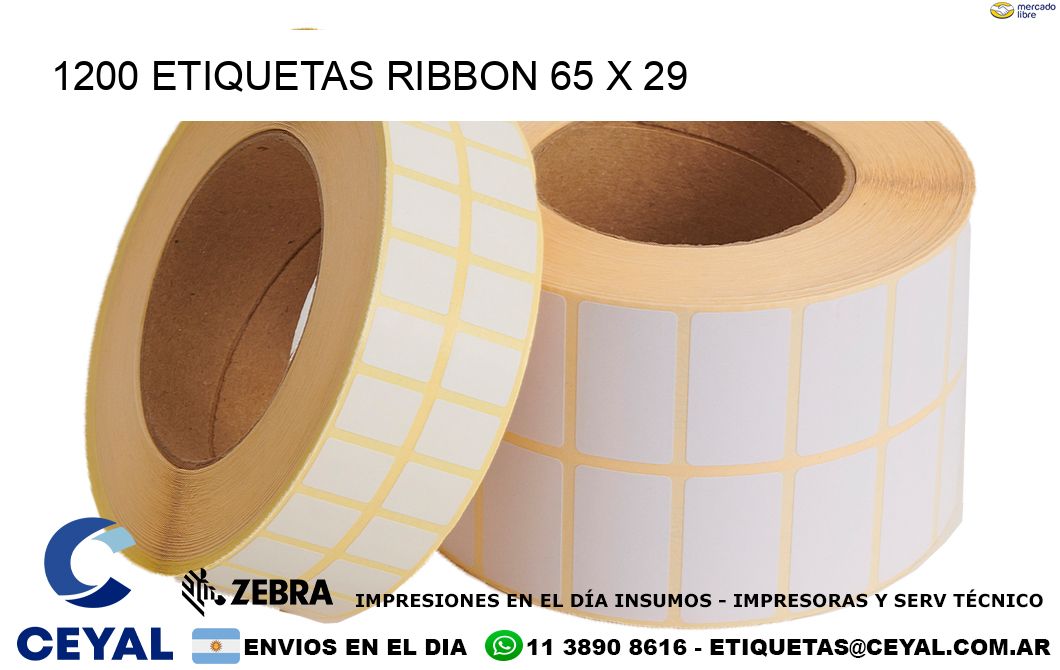 1200 ETIQUETAS RIBBON 65 x 29