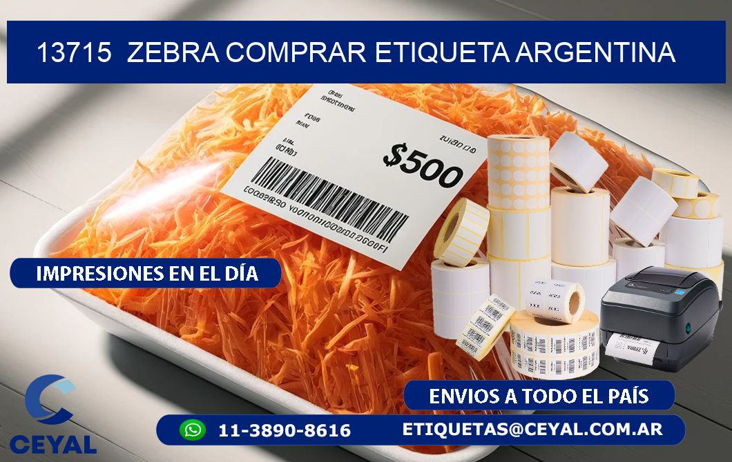 13715  ZEBRA COMPRAR ETIQUETA ARGENTINA