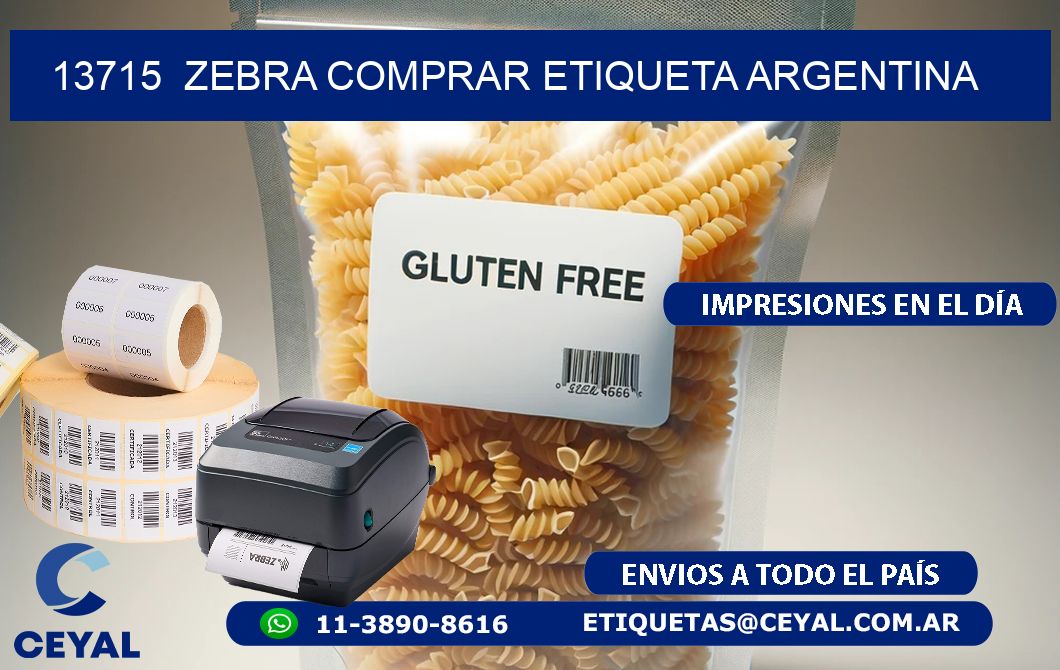13715  ZEBRA COMPRAR ETIQUETA ARGENTINA