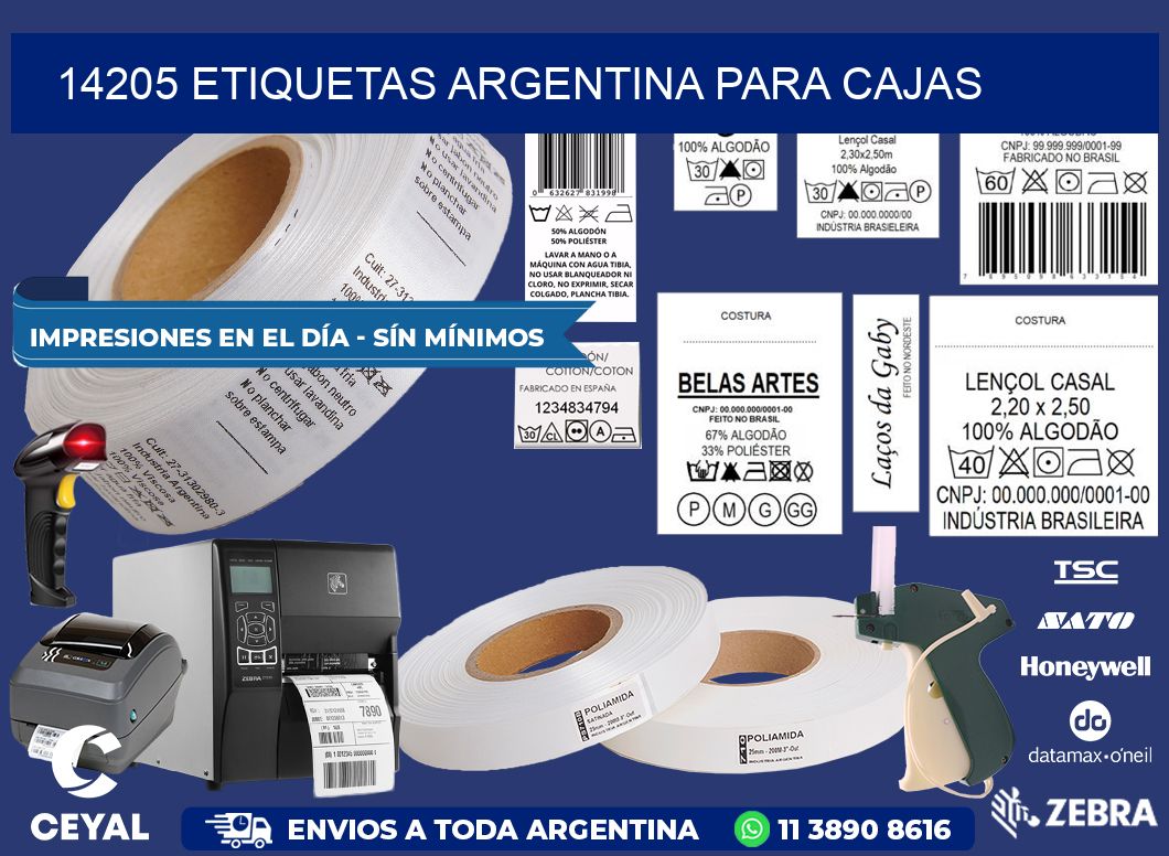 14205 ETIQUETAS ARGENTINA PARA CAJAS