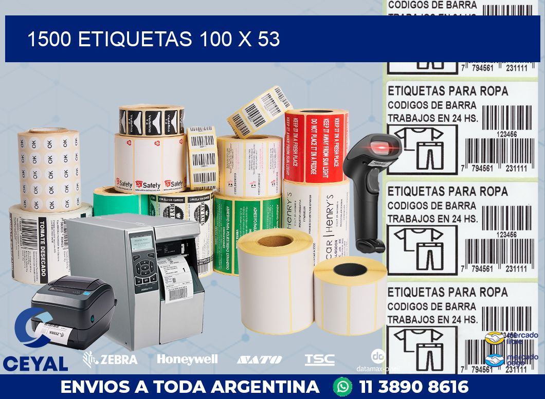 1500 ETIQUETAS 100 x 53