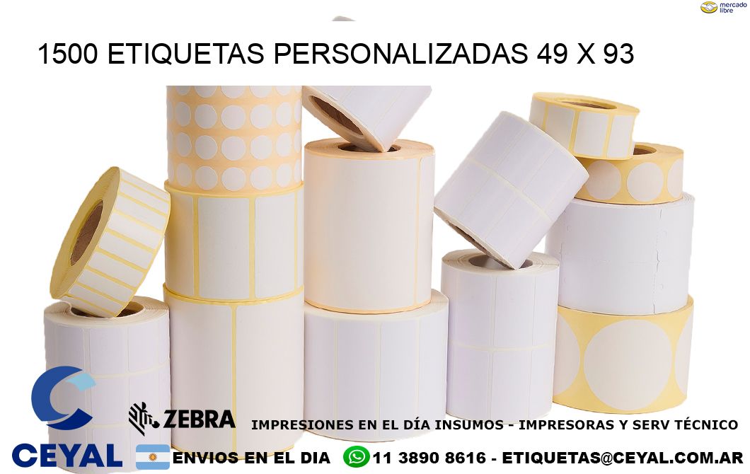 1500 ETIQUETAS PERSONALIZADAS 49 x 93