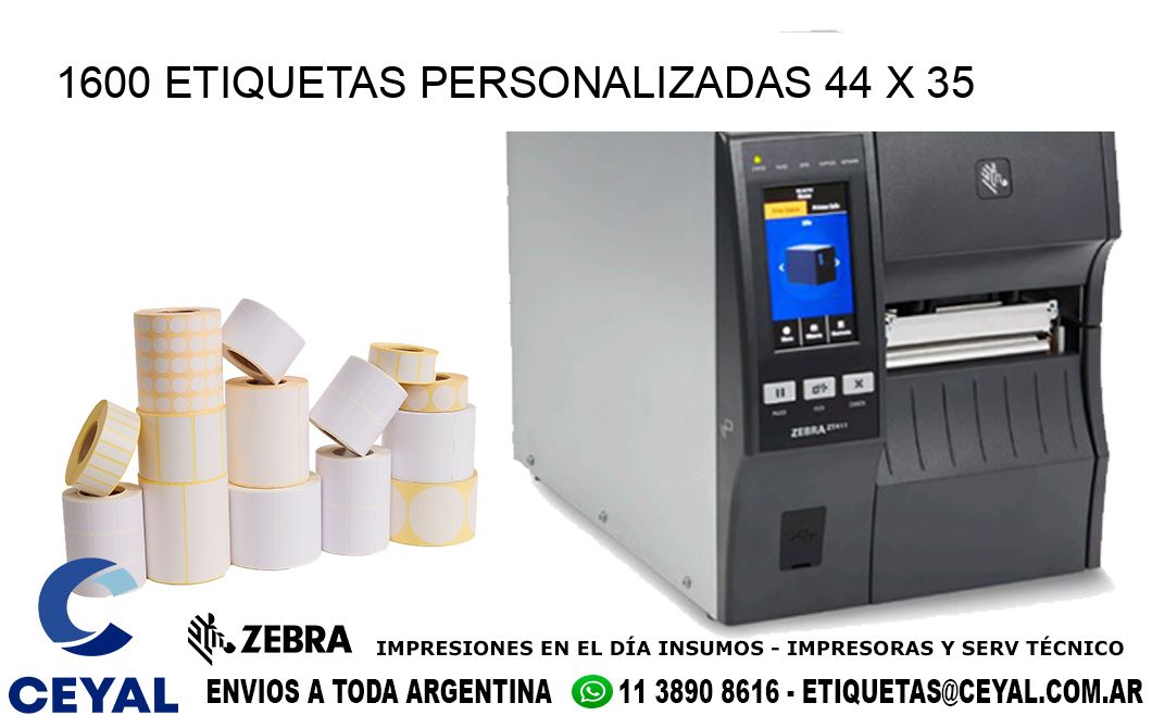 1600 ETIQUETAS PERSONALIZADAS 44 x 35