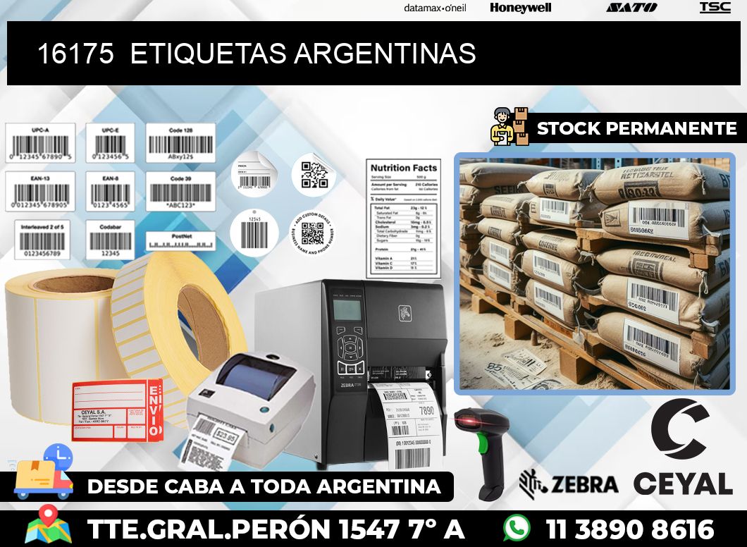 16175  ETIQUETAS ARGENTINAS
