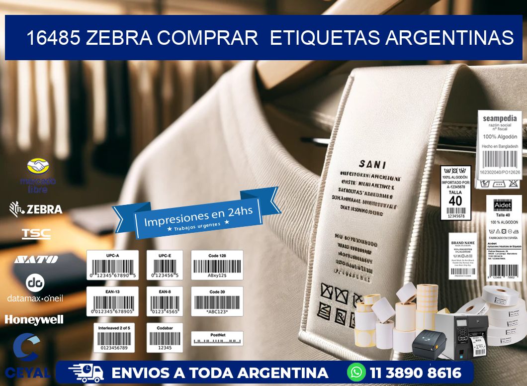 16485 ZEBRA COMPRAR  ETIQUETAS ARGENTINAS