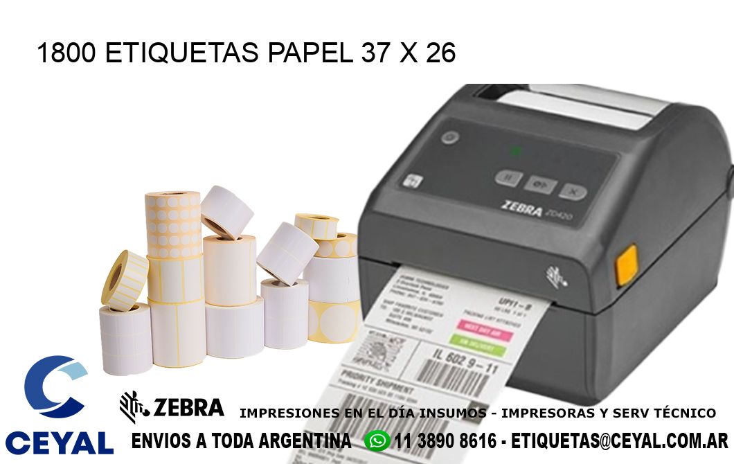 1800 ETIQUETAS PAPEL 37 x 26