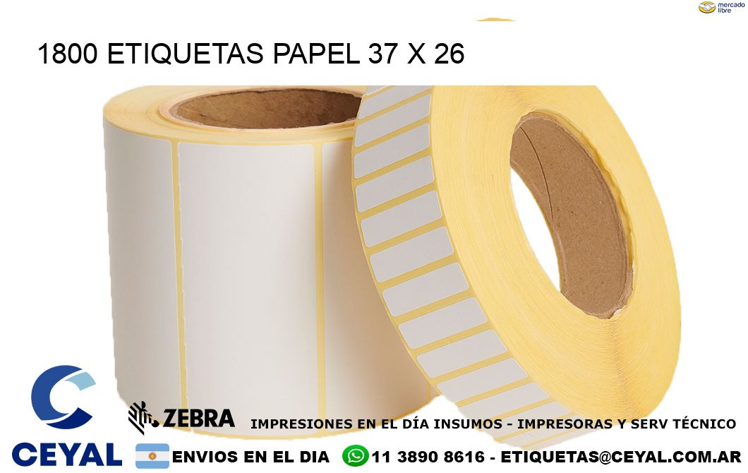 1800 ETIQUETAS PAPEL 37 x 26