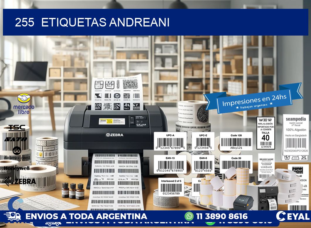 255  ETIQUETAS ANDREANI