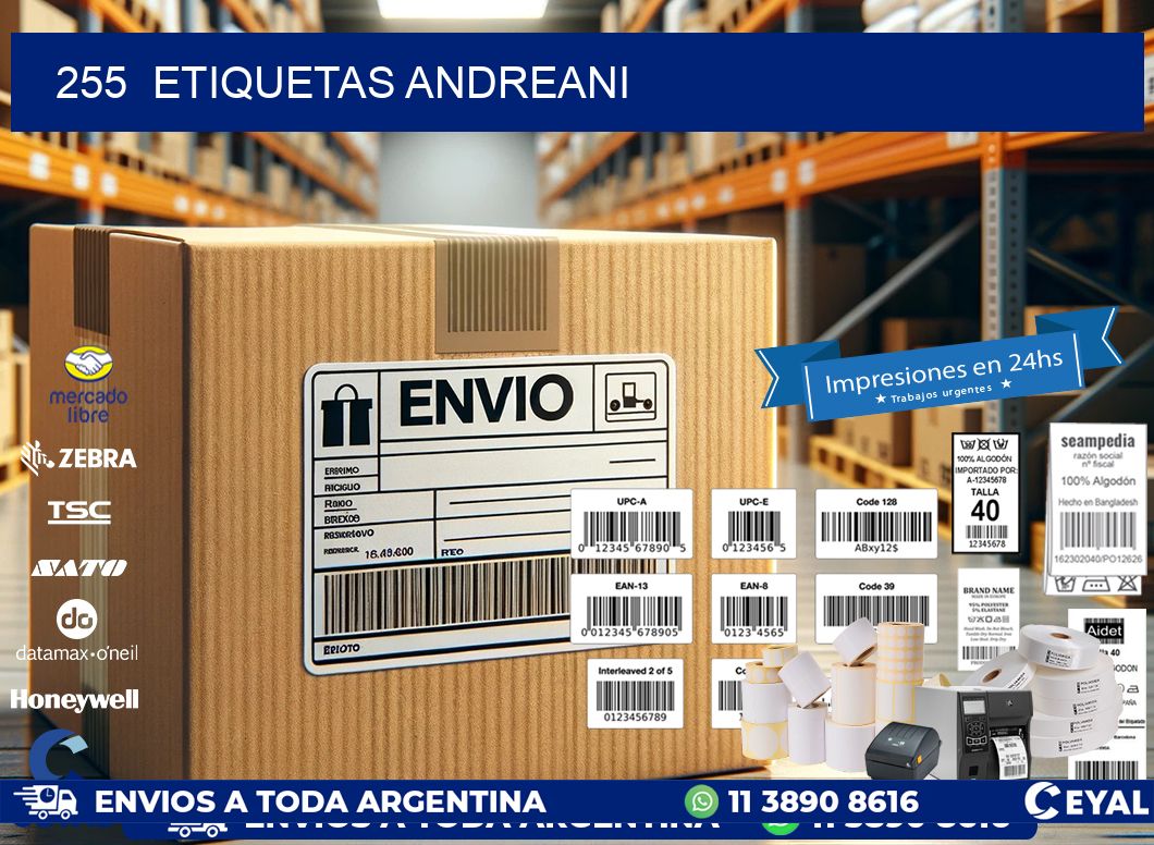 255  ETIQUETAS ANDREANI