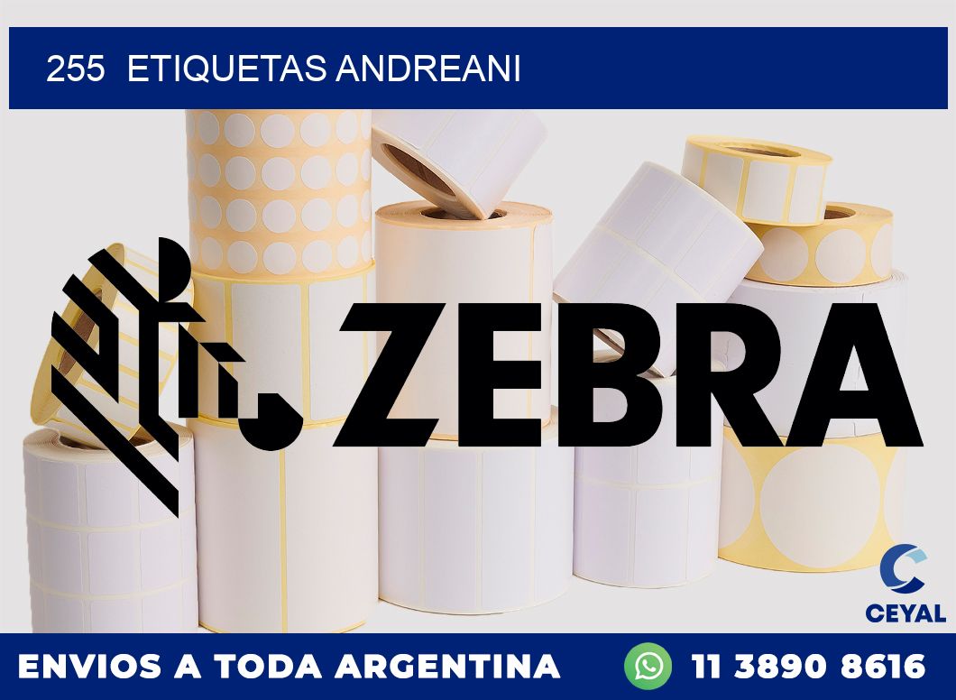 255  ETIQUETAS ANDREANI