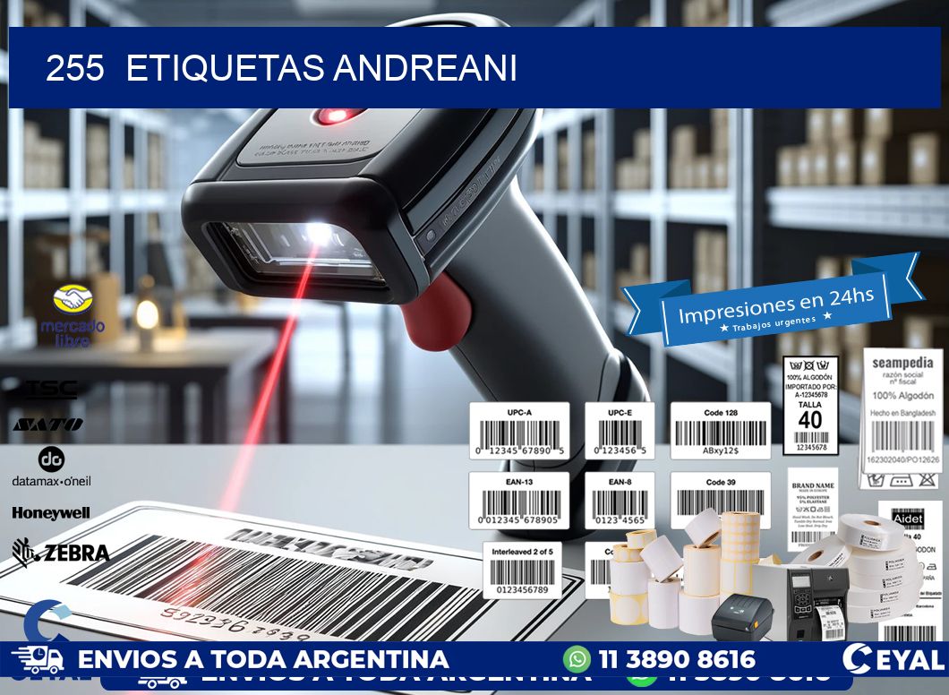 255  ETIQUETAS ANDREANI