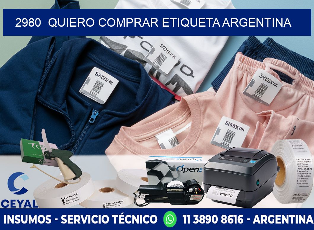 2980  QUIERO COMPRAR ETIQUETA ARGENTINA