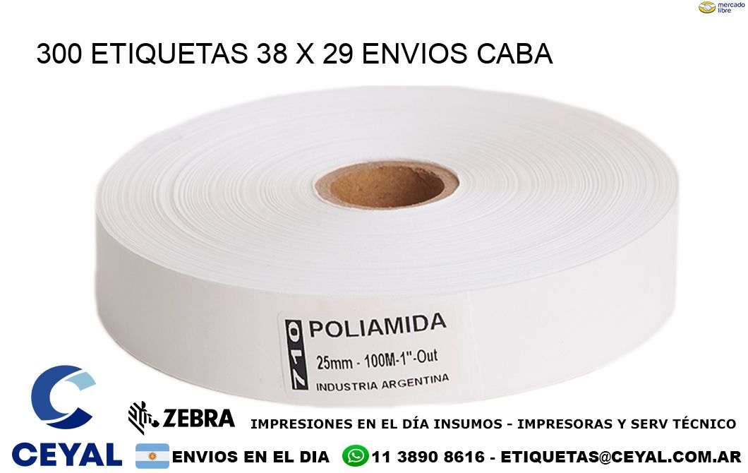 300 ETIQUETAS 38 x 29 ENVIOS CABA