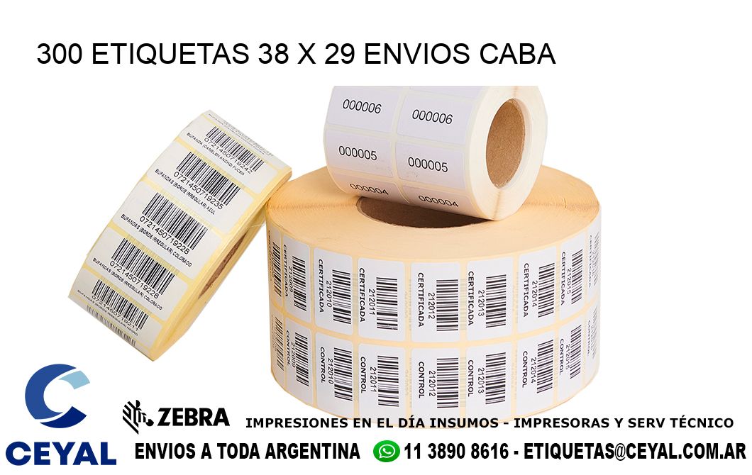 300 ETIQUETAS 38 x 29 ENVIOS CABA