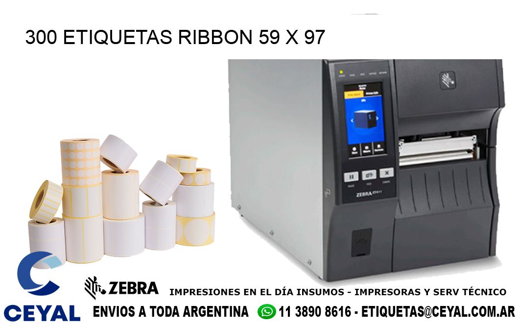 300 ETIQUETAS RIBBON 59 x 97