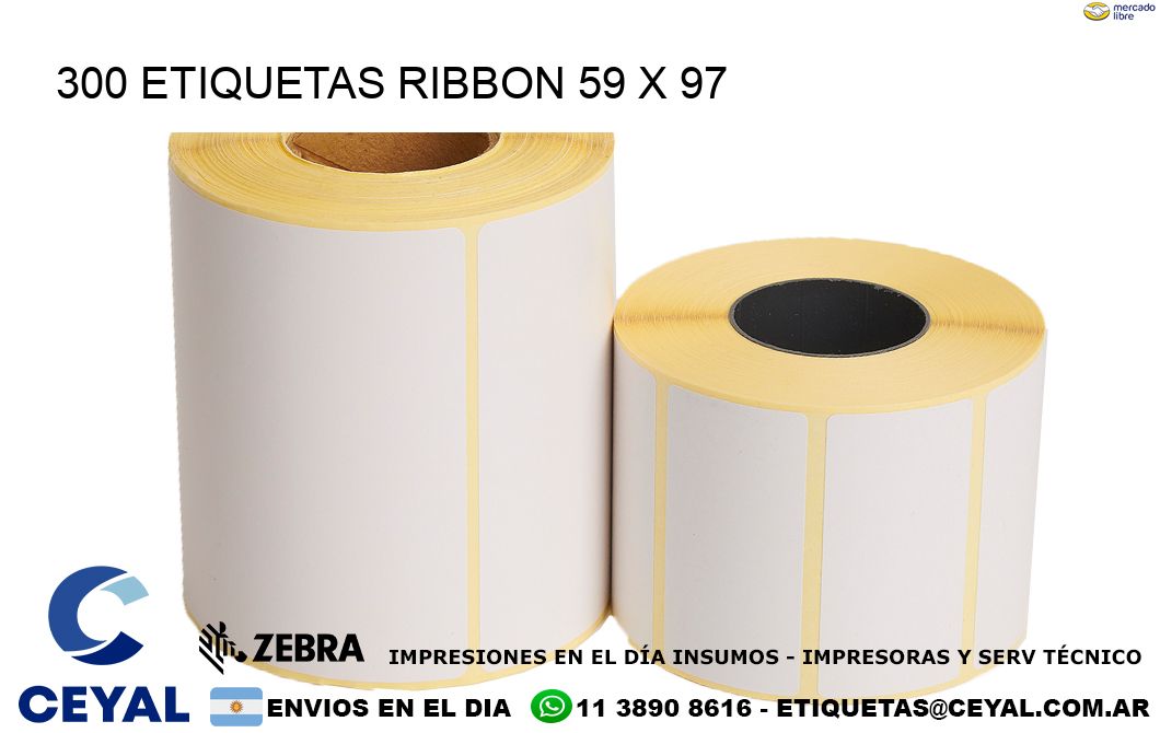 300 ETIQUETAS RIBBON 59 x 97