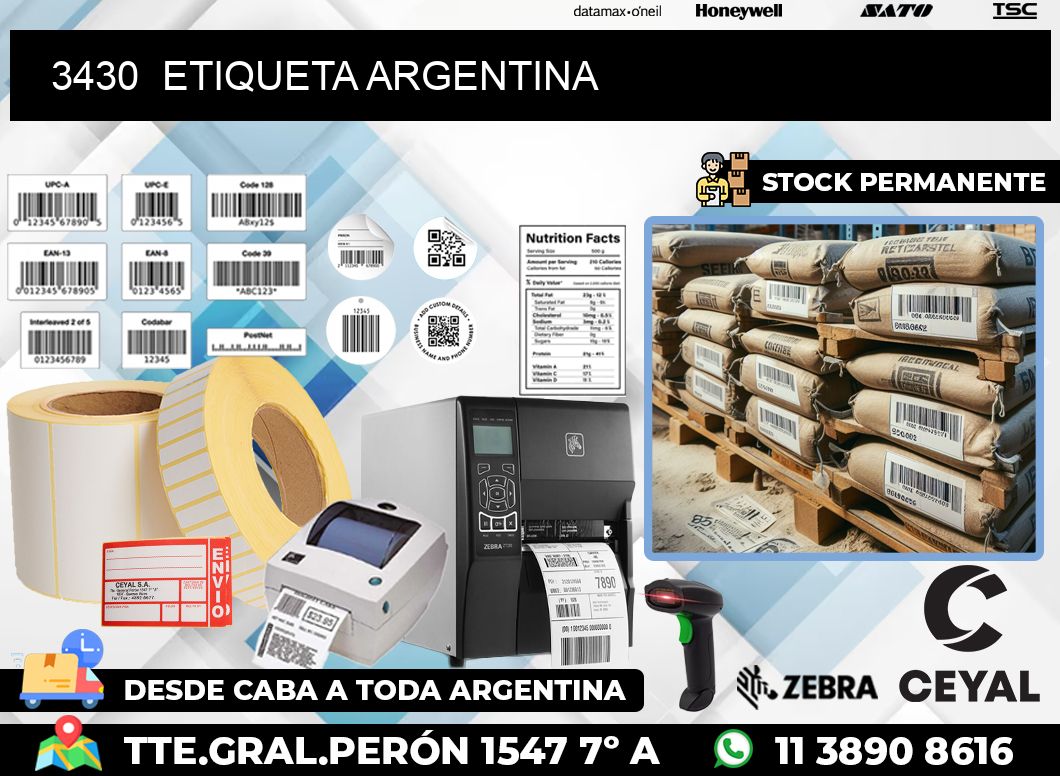 3430  ETIQUETA ARGENTINA