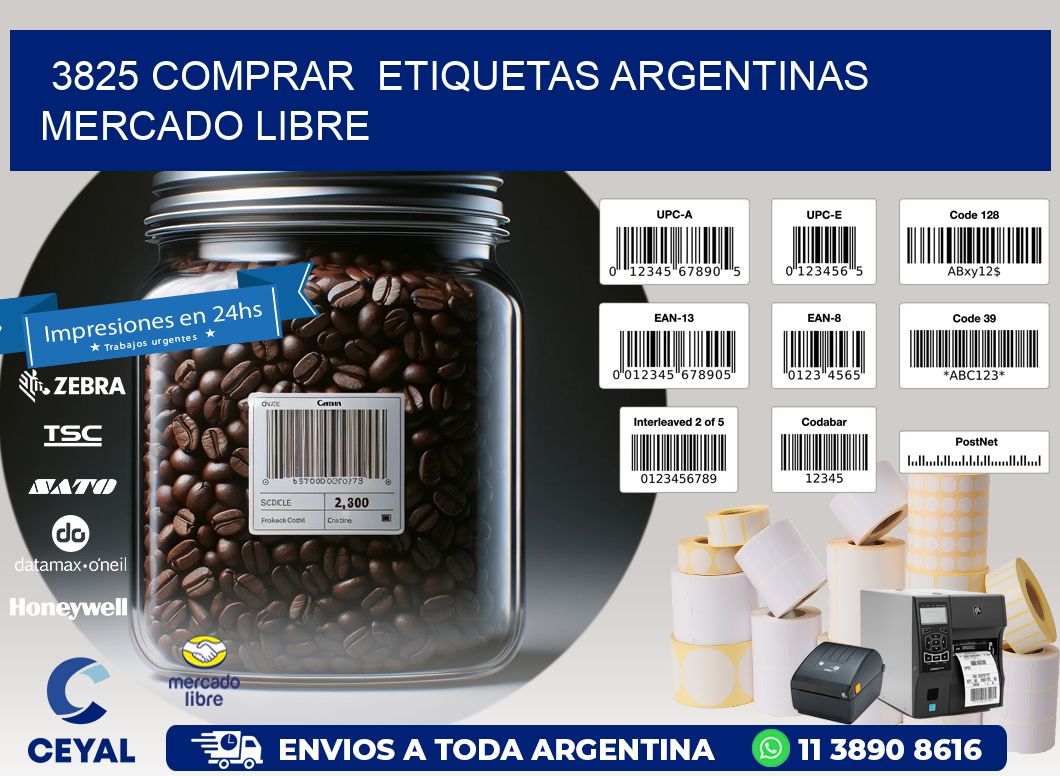 3825 COMPRAR  ETIQUETAS ARGENTINAS MERCADO LIBRE