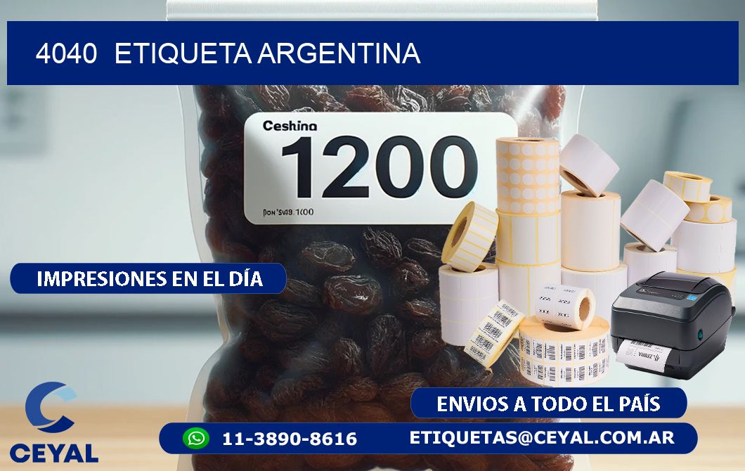 4040  ETIQUETA ARGENTINA