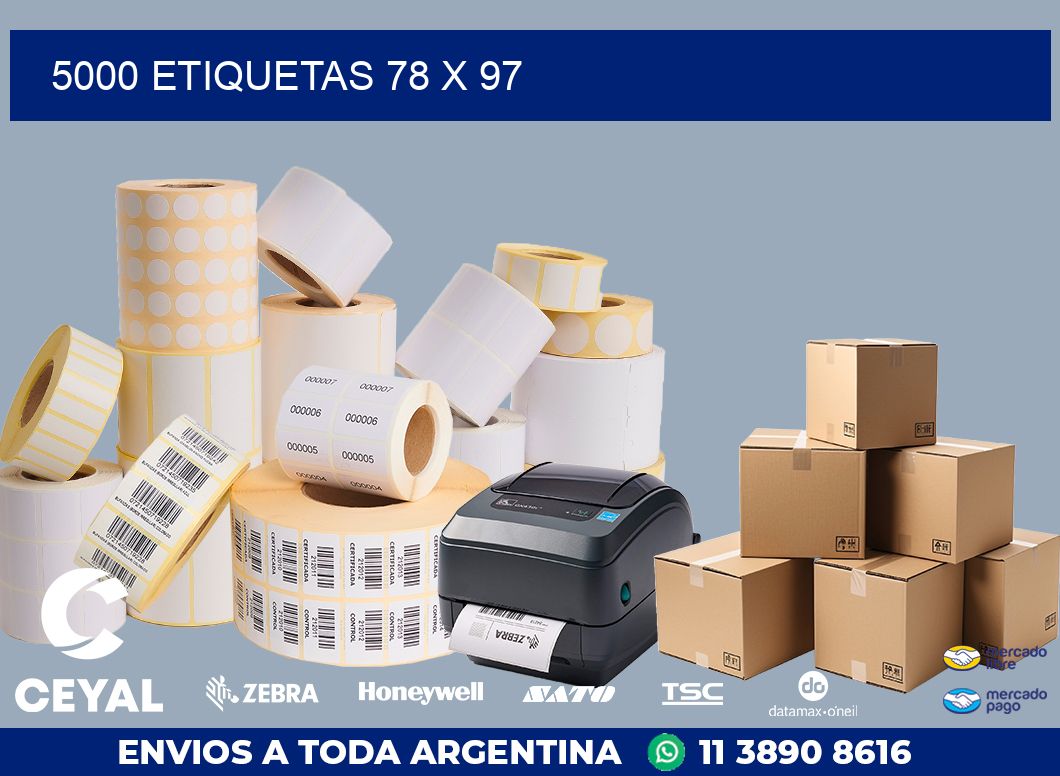 5000 ETIQUETAS 78 x 97