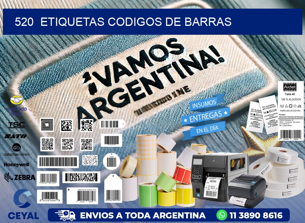 520  ETIQUETAS CODIGOS DE BARRAS