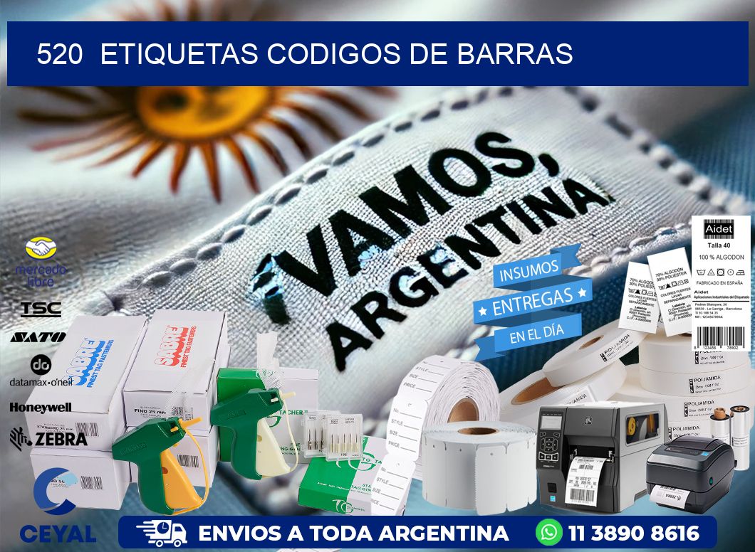 520  ETIQUETAS CODIGOS DE BARRAS
