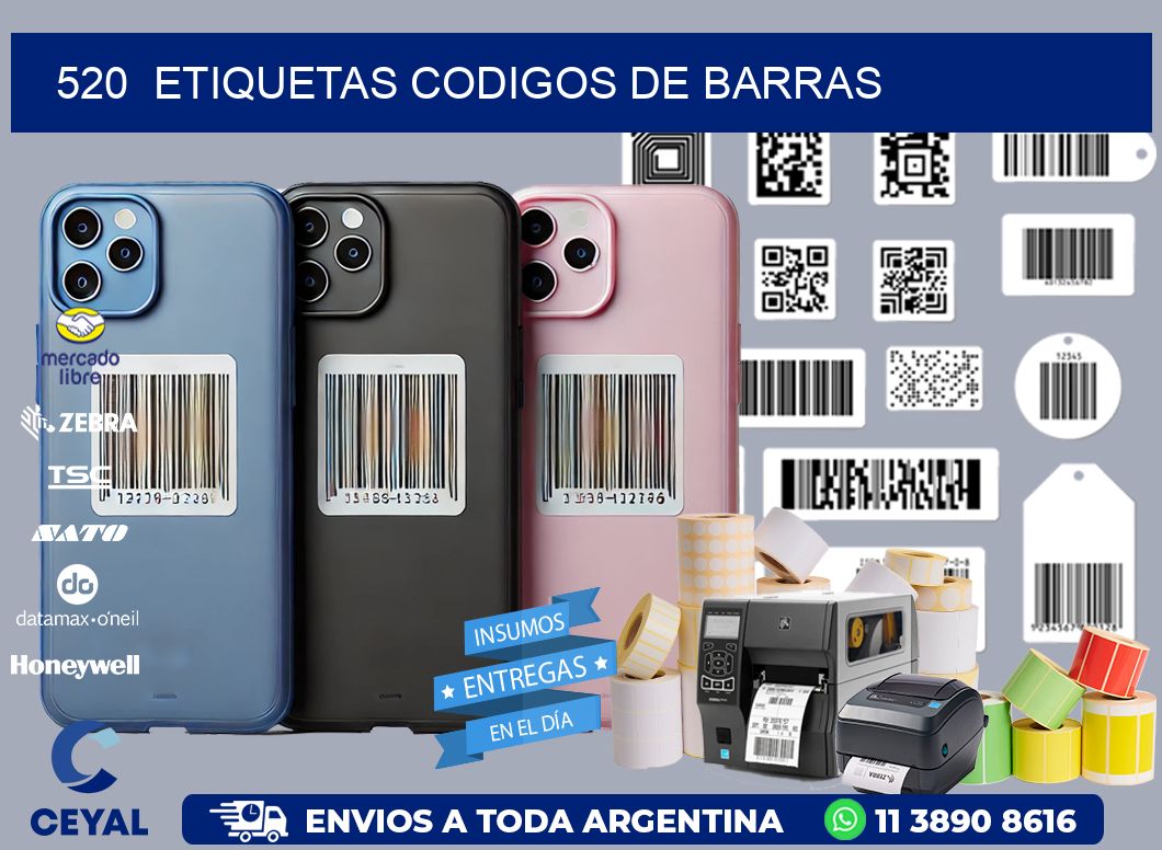 520  ETIQUETAS CODIGOS DE BARRAS