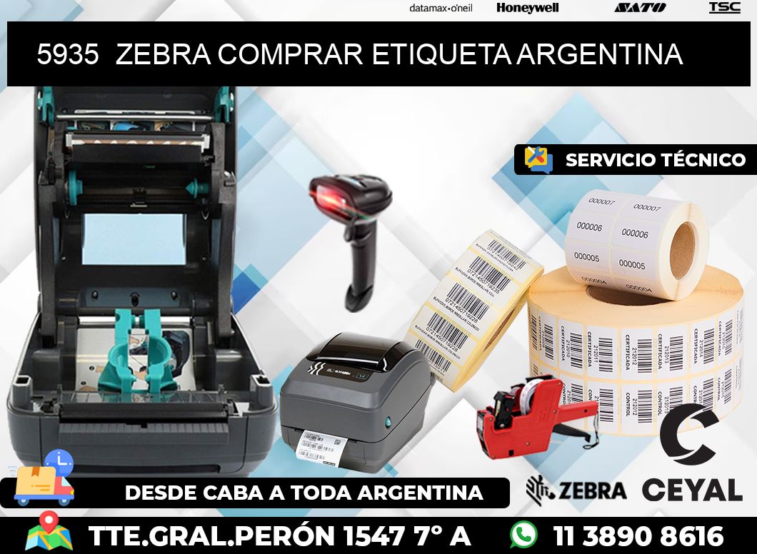 5935  ZEBRA COMPRAR ETIQUETA ARGENTINA