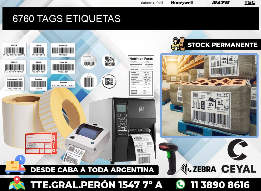 6760 TAGS ETIQUETAS