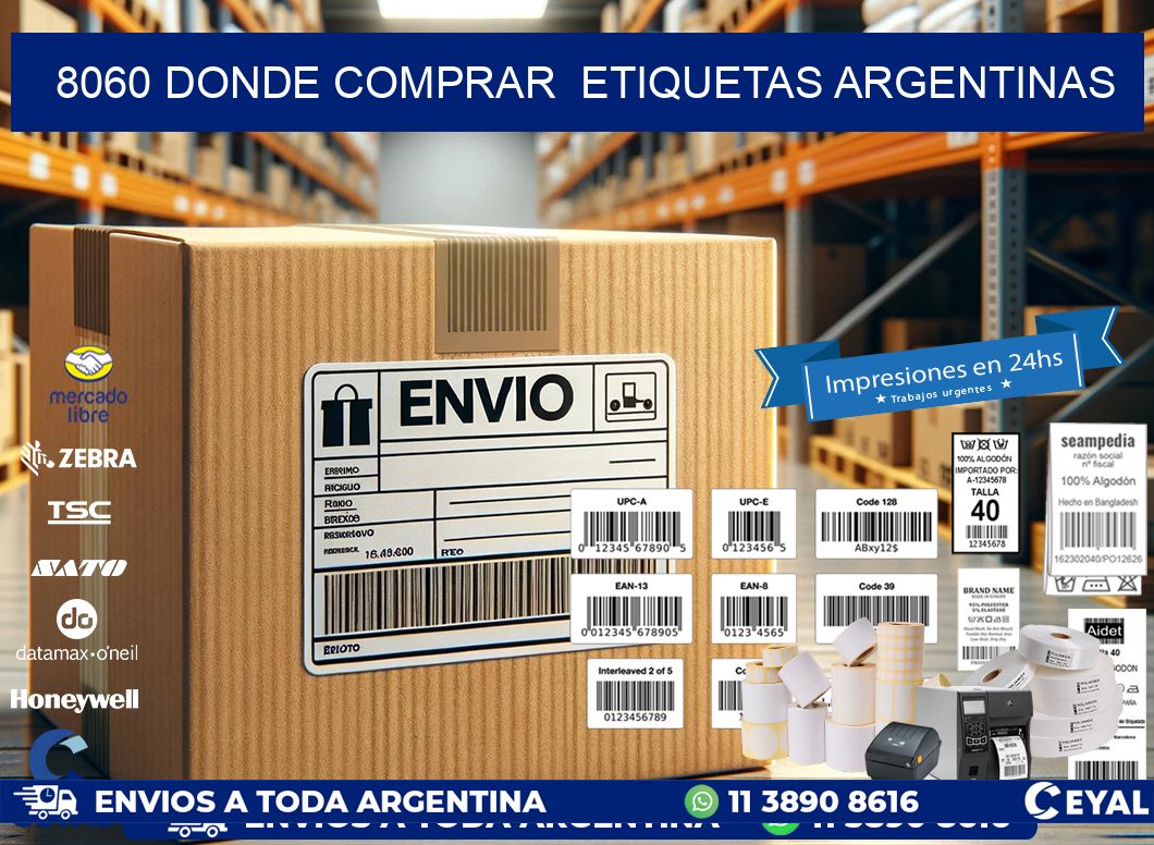8060 DONDE COMPRAR  ETIQUETAS ARGENTINAS