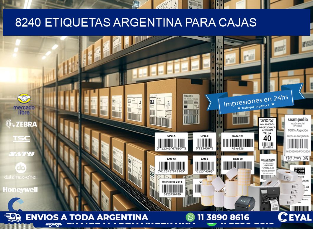 8240 ETIQUETAS ARGENTINA PARA CAJAS