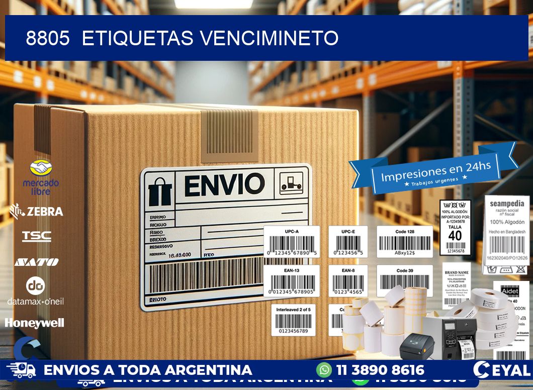 8805  ETIQUETAS VENCIMINETO