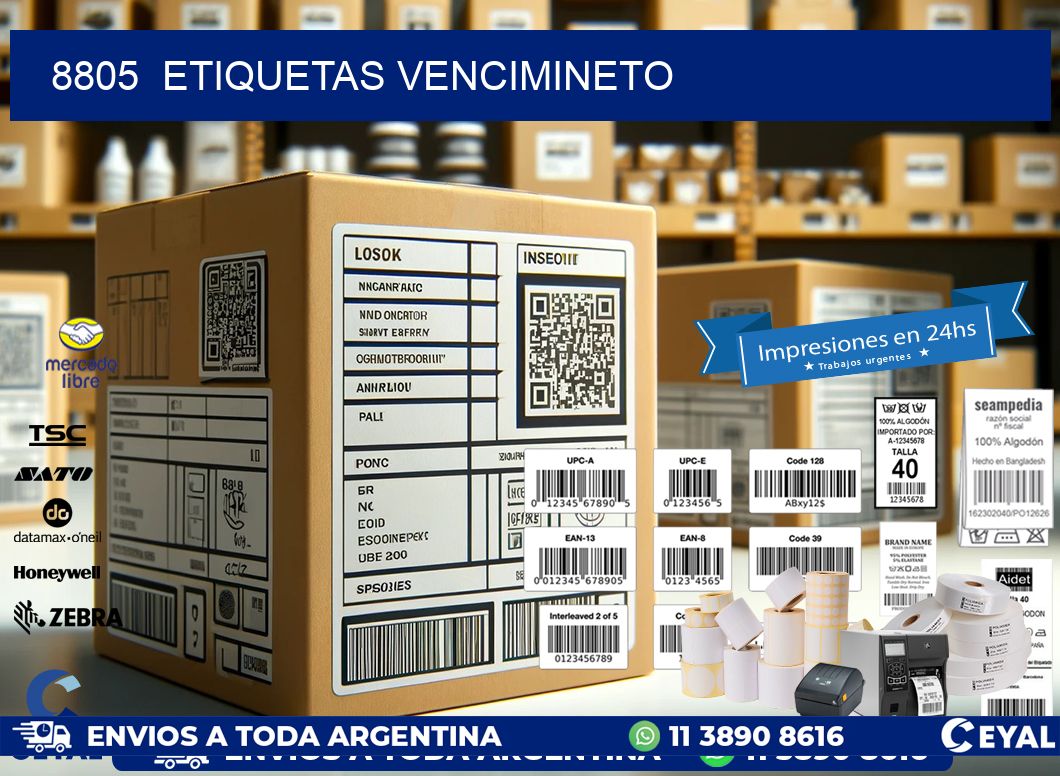 8805  ETIQUETAS VENCIMINETO