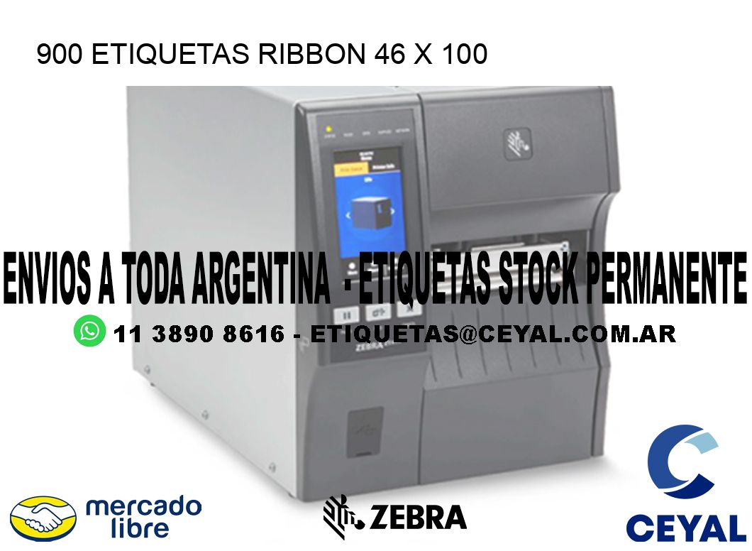 900 ETIQUETAS RIBBON 46 x 100