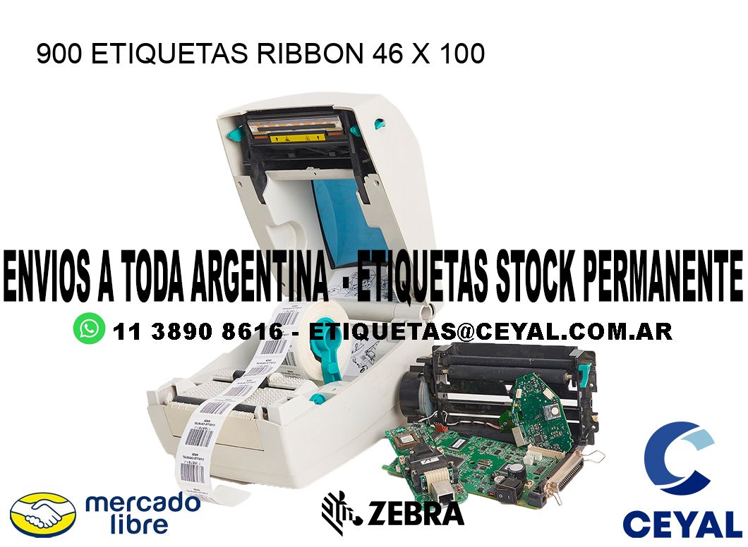 900 ETIQUETAS RIBBON 46 x 100