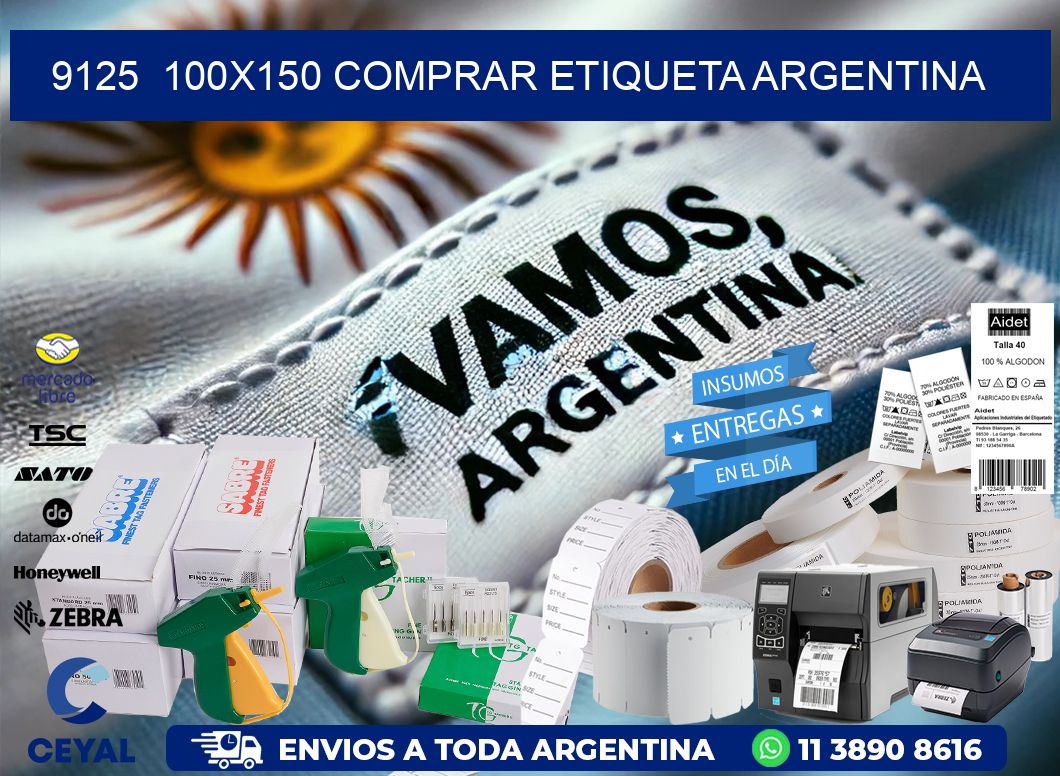 9125  100X150 COMPRAR ETIQUETA ARGENTINA